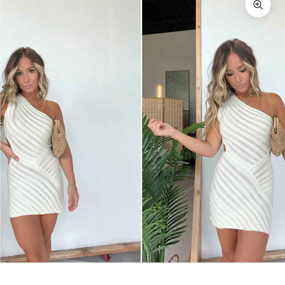 Chic One-Shoulder Striped Dress